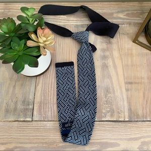 J. Crew Blue Geometric Cotton Tie